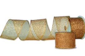 2 Pack of 30' Gold Glitter Ribbon