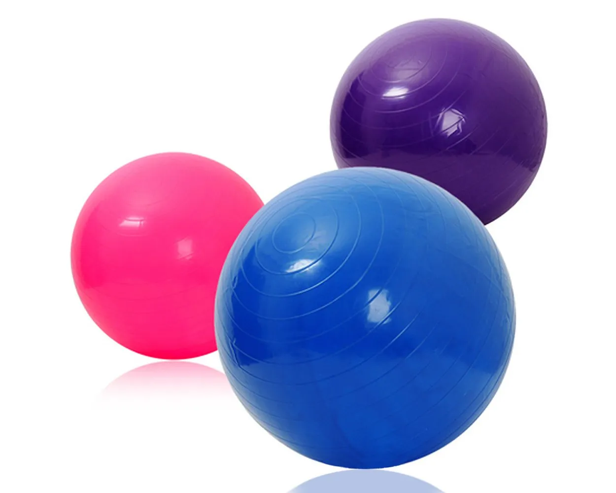 65cm Anti Burst Yoga Exercise Ball - Purple