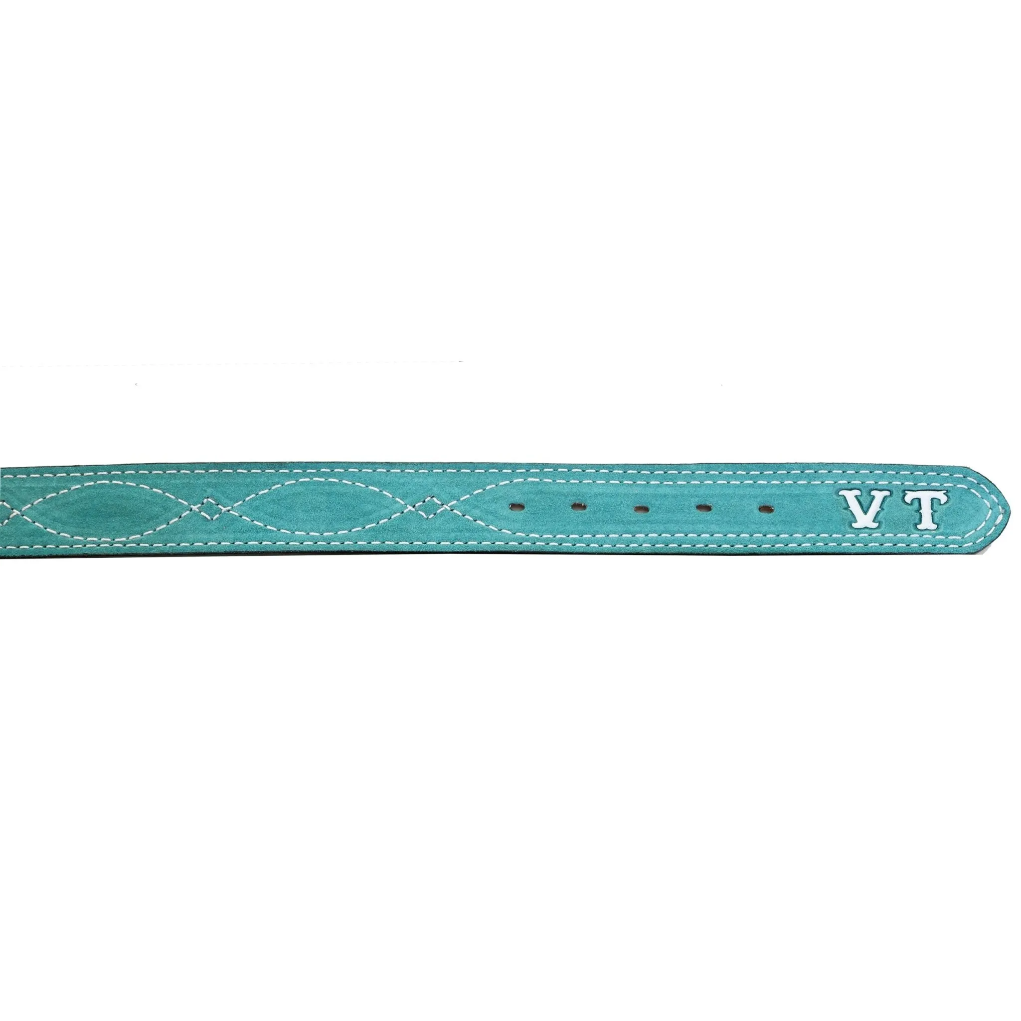 B1194A - Turquoise Suede Belt