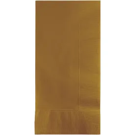 Bulk Glittering Gold 2 Ply Dinner Napkins (600 per Case)