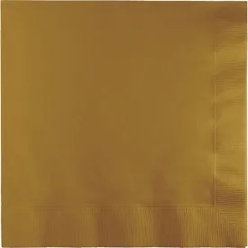 Bulk Pack of 100 Glittering Gold Luncheon Napkins 3Ply