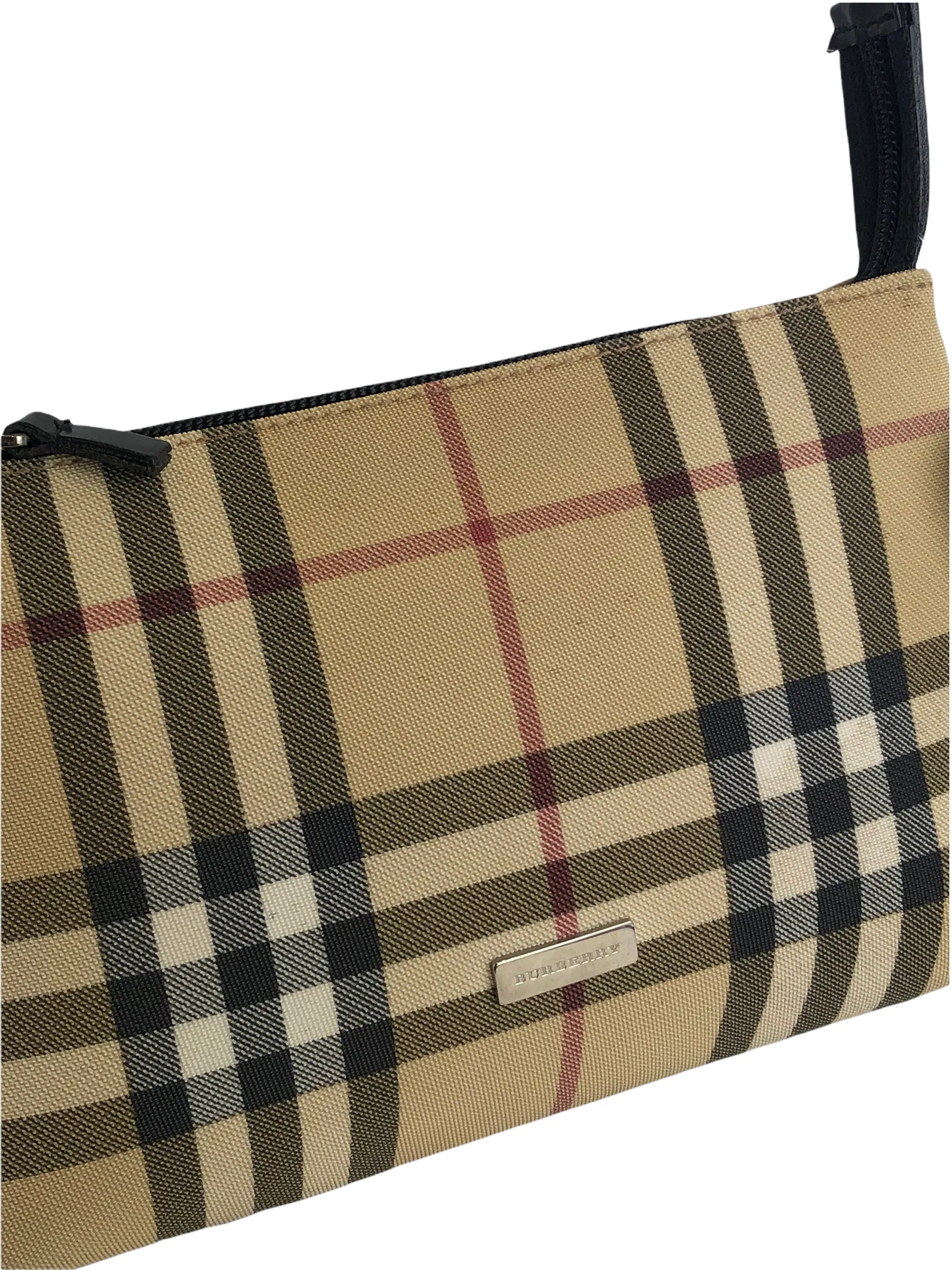 Burberry Checked Canvas Shoulder/Pochette