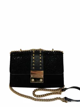 Carvela Black Diamanté Crossbody Bag