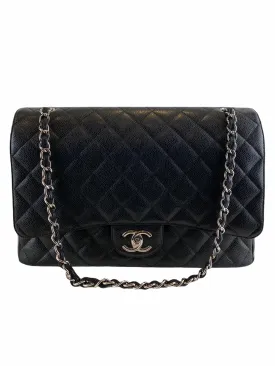 Chanel Black Caviar Leather Maxi Double Flap - As seen on Instagram 14/04/21