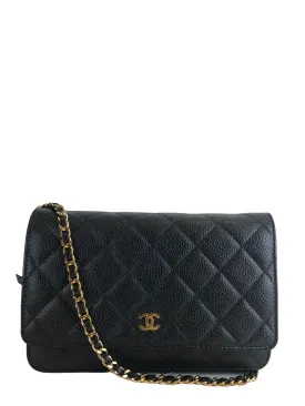 Chanel Black Caviar Leather ‘Wallet On Chain’