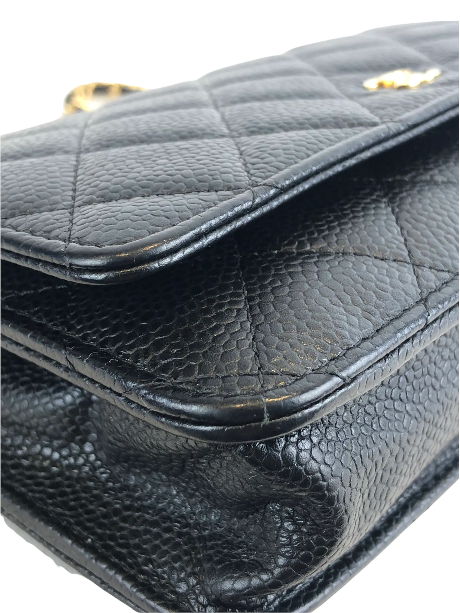 Chanel Black Caviar Leather ‘Wallet On Chain’