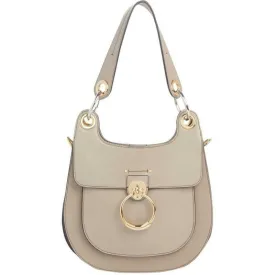 Chloé Medium Tess Motty Grey Leather Shoulder Bag