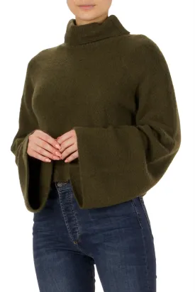 Cropped Turtle Neck Sweater