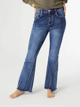 EverStretch Flare with Inset Seam - Dark Denim