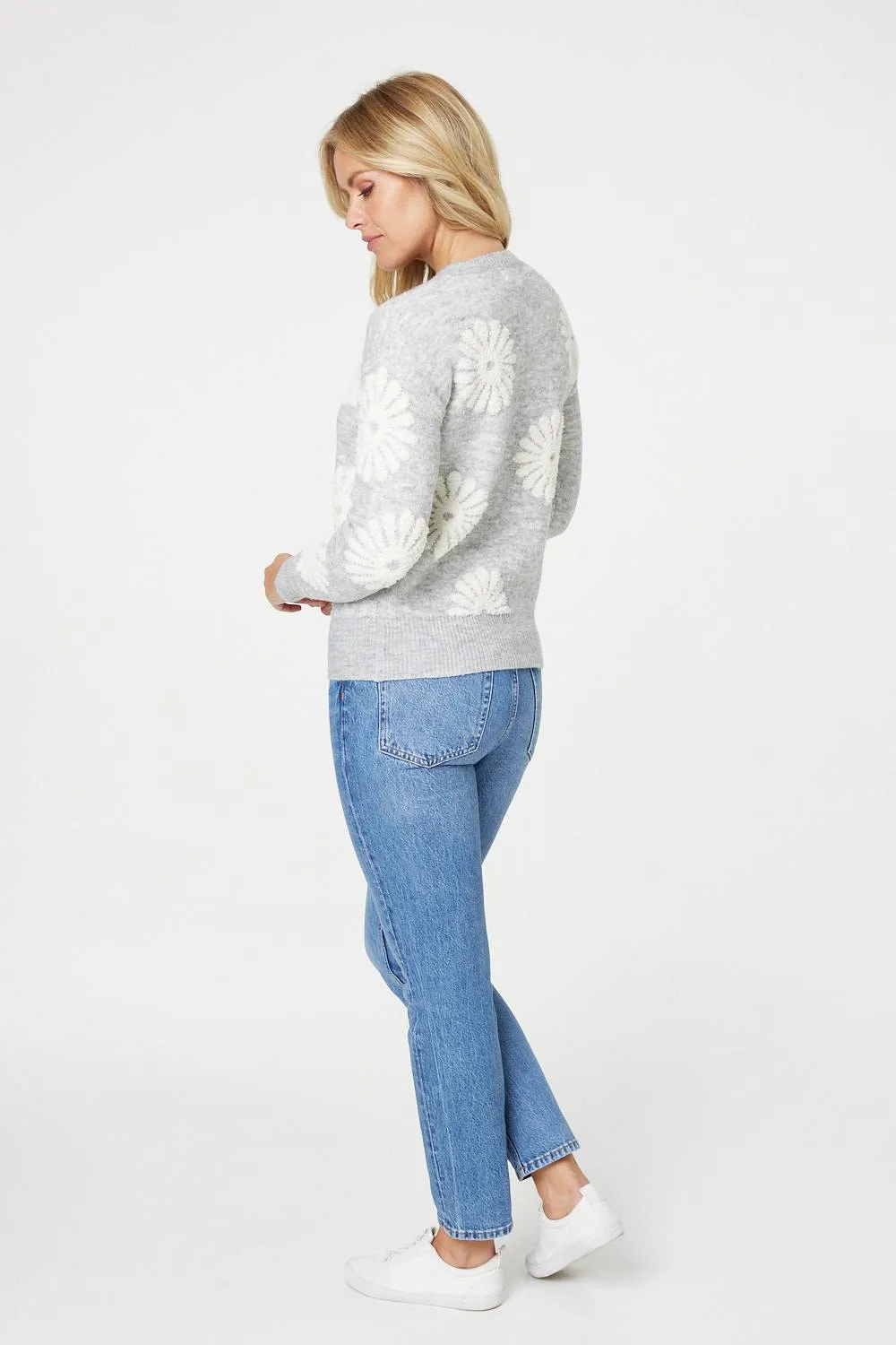 Floral Long Sleeve Knit Jumper