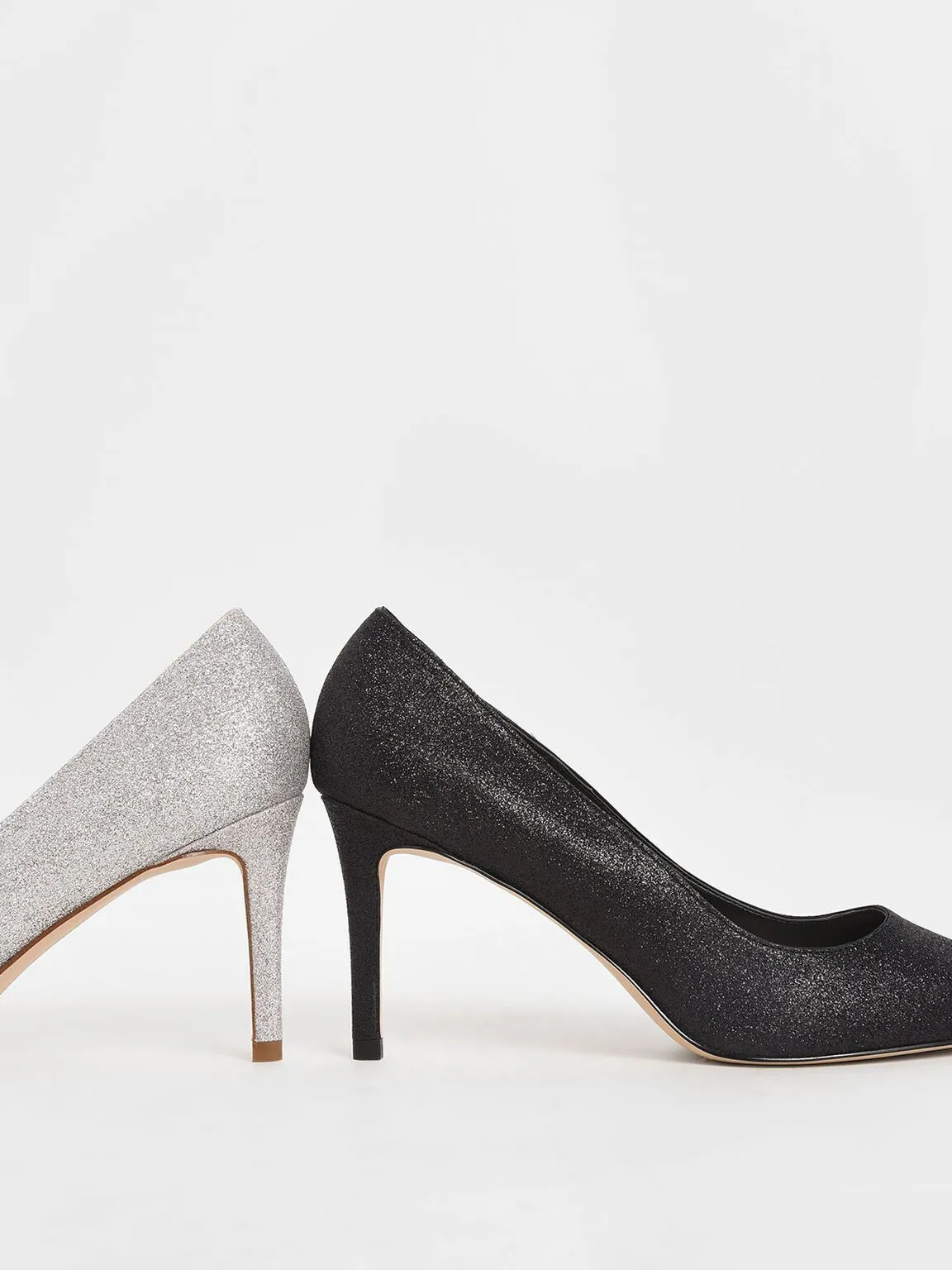 Glitter Stiletto Heel Pumps