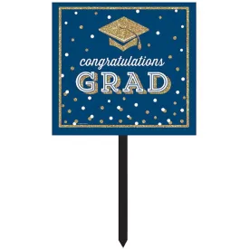 Glittering Grad Yard Sign 14.5in x 15in