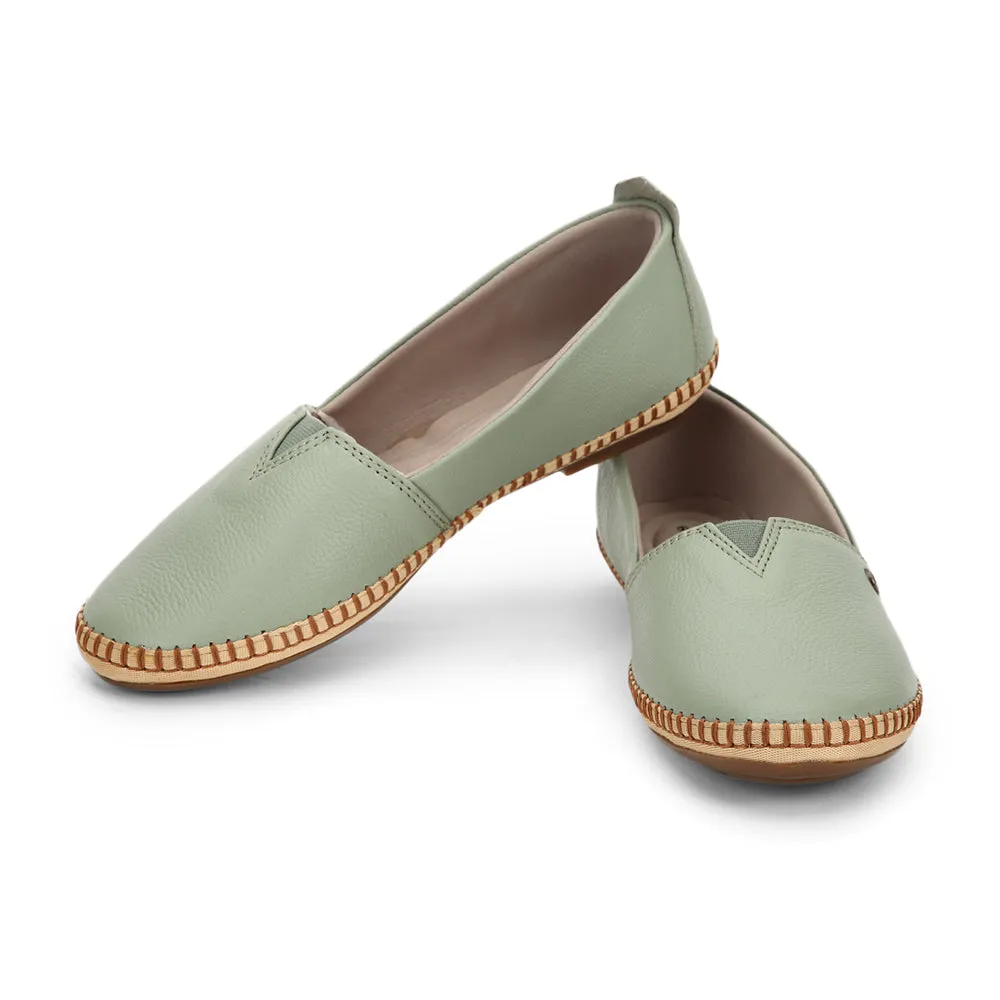 Healers Casual (Sea Green) Ballerina Shoes For Women LARRY-02 By Liberty