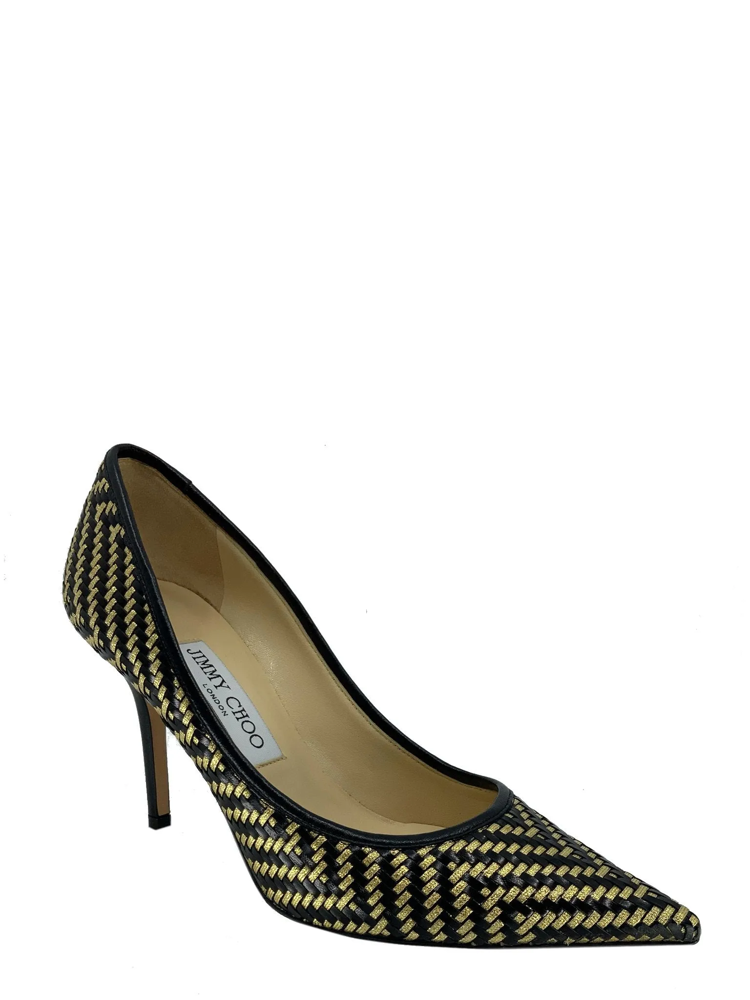 Jimmy Choo Woven leather Abel Pumps Size 7.5