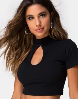 Jiso Crop Top in Black