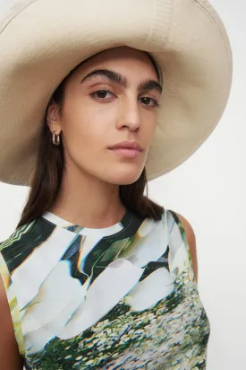 Kowtow Parasol Hat - Greige Denim