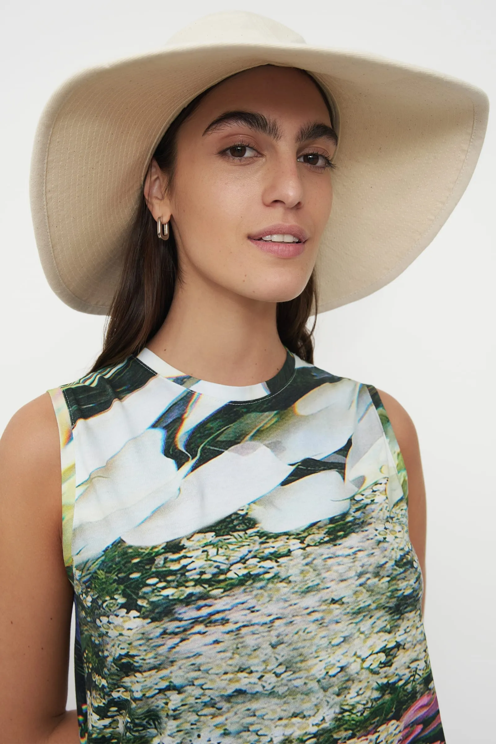 Kowtow Parasol Hat - Greige Denim