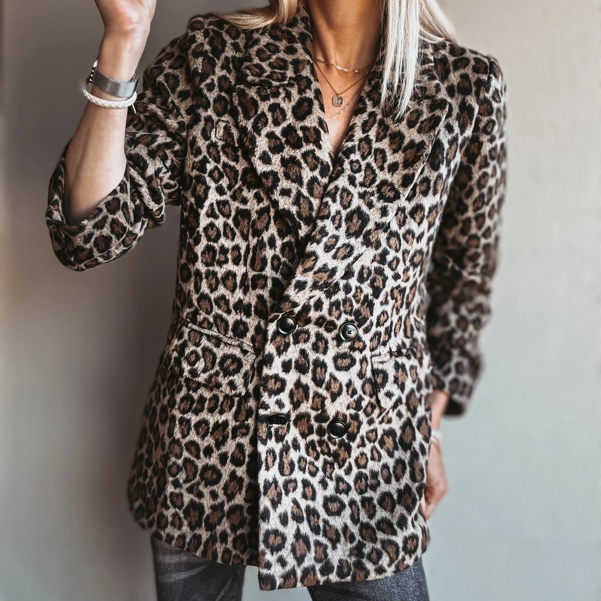 Leopard boyfriend blazer  *NEW*