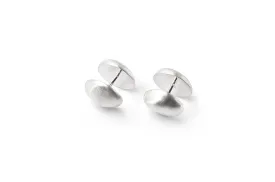 Modern Sterling Silver Pebble Cuff Links by Kelim Jewelry