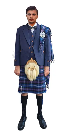 Navy Argyll Kilt Outfit With Heritage Of Scotland