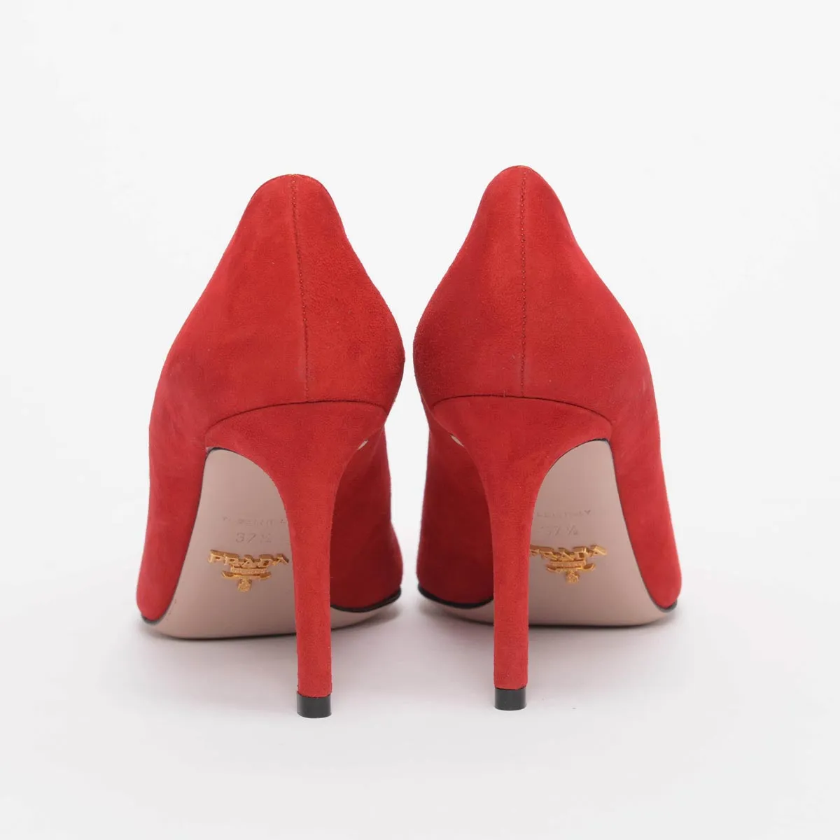 Prada Red Suede Pumps