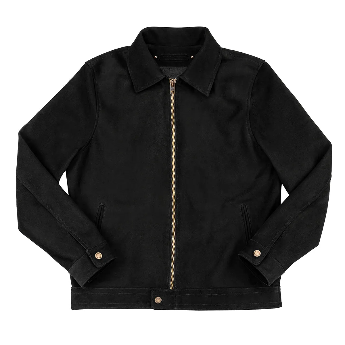 WHARTON MOTO SUEDE JACKET - BLACK